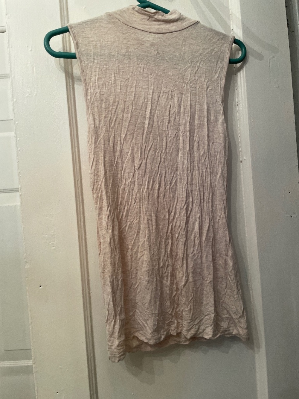 Sheer mock neck top